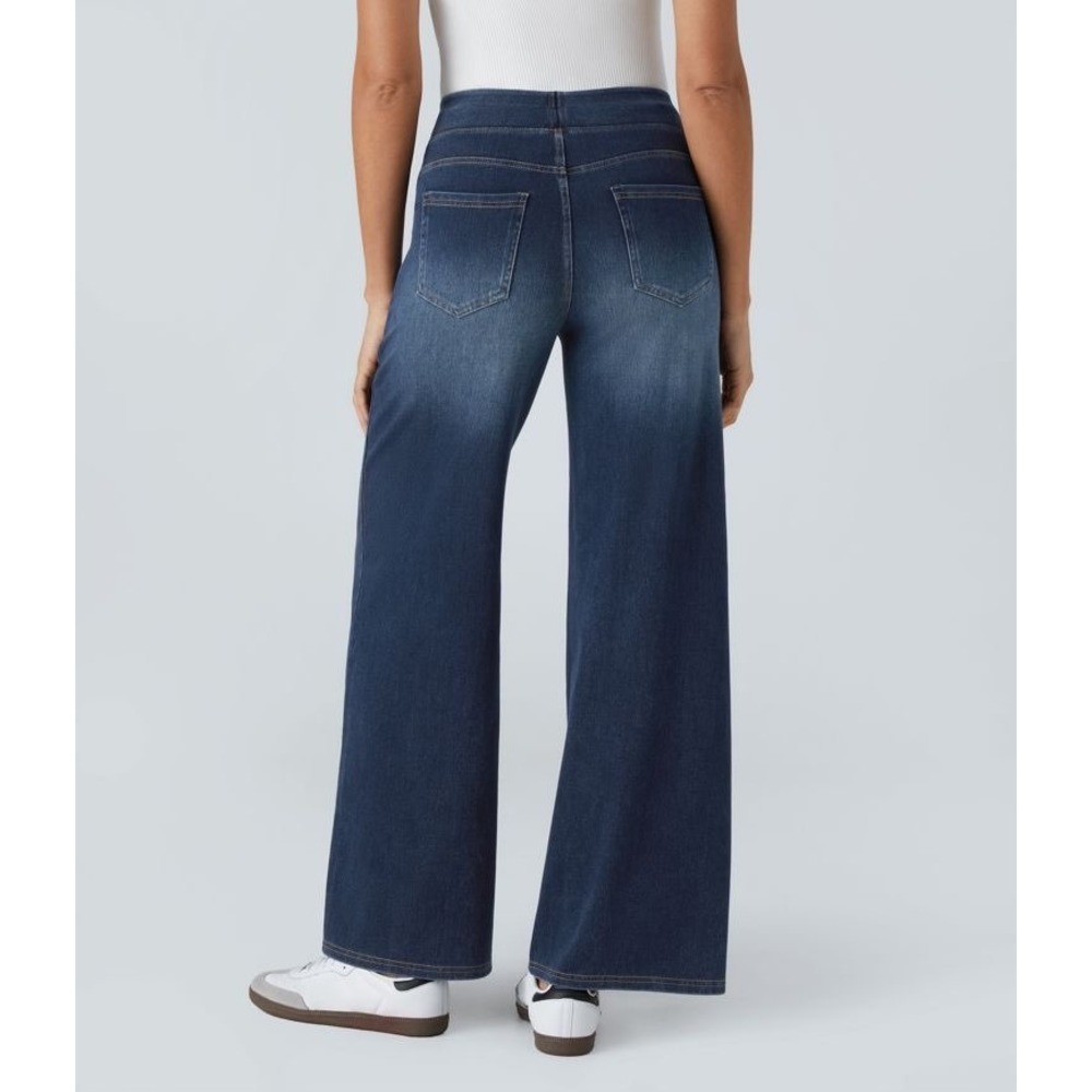 Halara Baggy Flex™ High Waisted Pockets Baggy Wide Leg Washed Casual size L - Picture 2 of 16